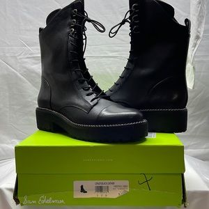 Brand new never worn Sam Edelman Lenley Combat Boot 11M Black zipper & Laceup
